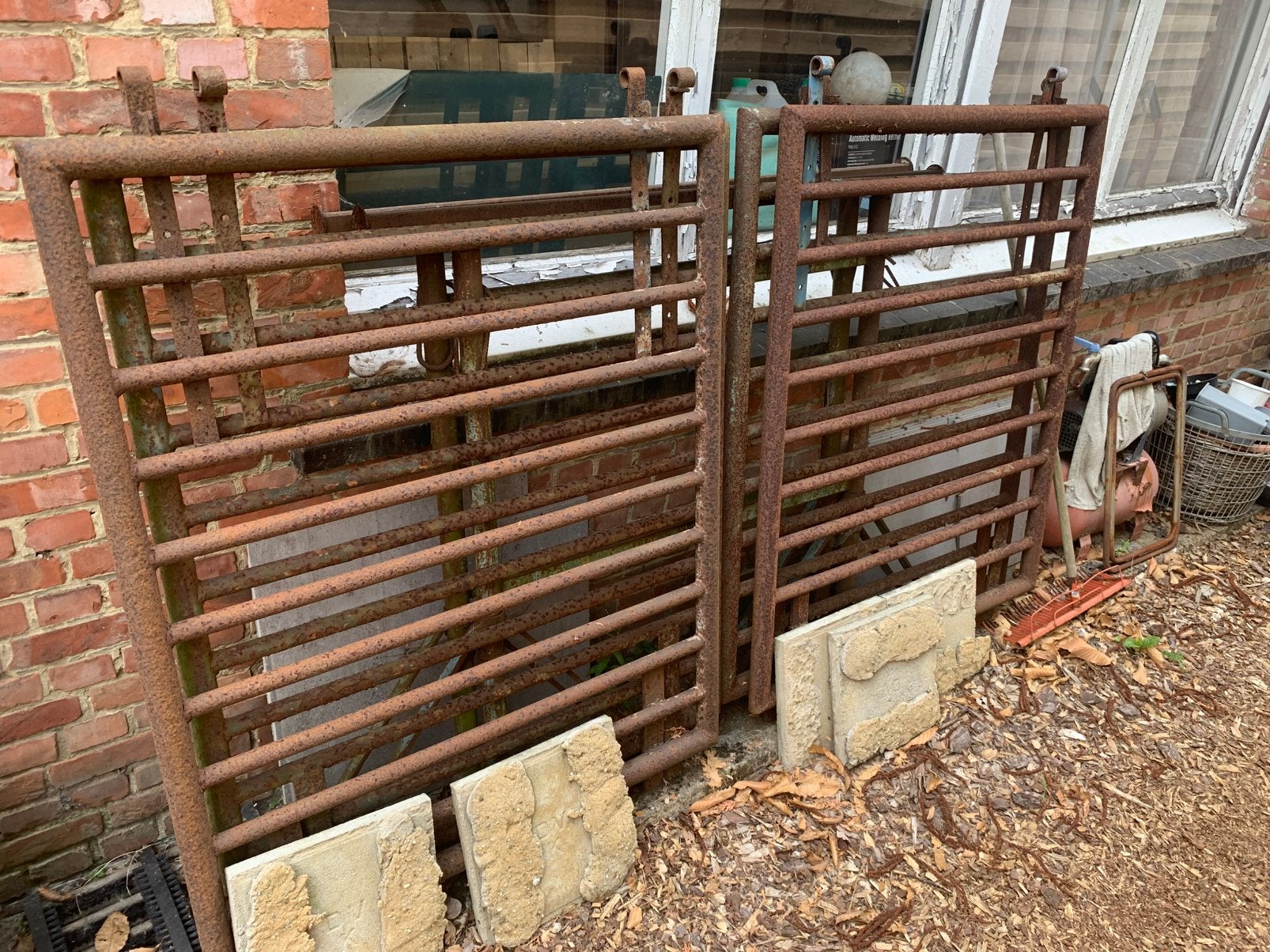 Pièces de portail en métal lourd, Jardin & Terrasse, Enlèvement, Utilisé, Fer, Autres types