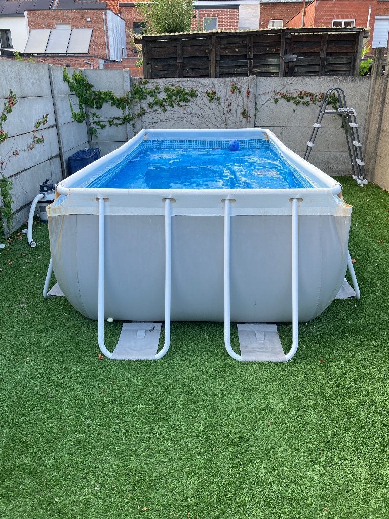 Gratis Intex zwembad met warmtepomp en zand/en zoutfilter, Tuin en Terras, Ophalen, 200 tot 300 cm, 80 tot 120 cm, Rechthoekig