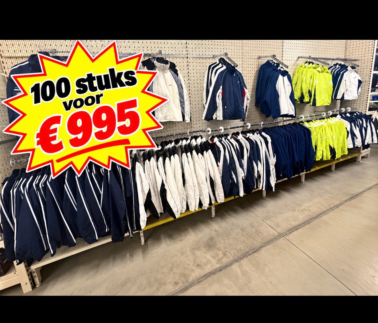 NIEUW partij training unisex 100stuks, Overige kleuren, Nieuw, Hardlopen of Fietsen, Ophalen
