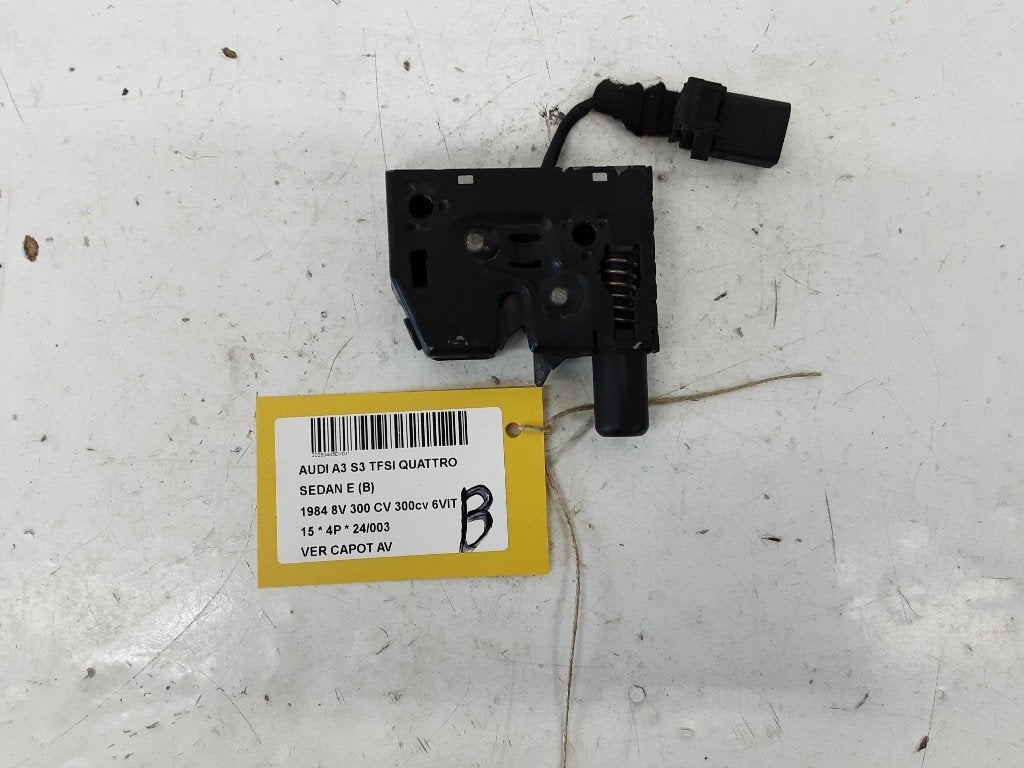 SERRURE CAPOT Audi S3 Limousine (8VM / 8VS) (8V0823509), Auto-Union-Straße  1,
85057  Ingolstadt, DE, Info@audi.de, Audi, Utilisé