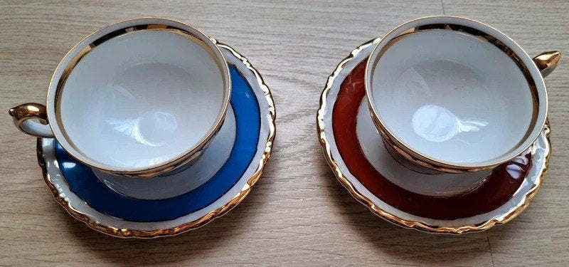 2x Kopje + Onderzetter Bavaria Johann Seltmann Vohenstrauß, Antiek en Kunst, Ophalen of Verzenden