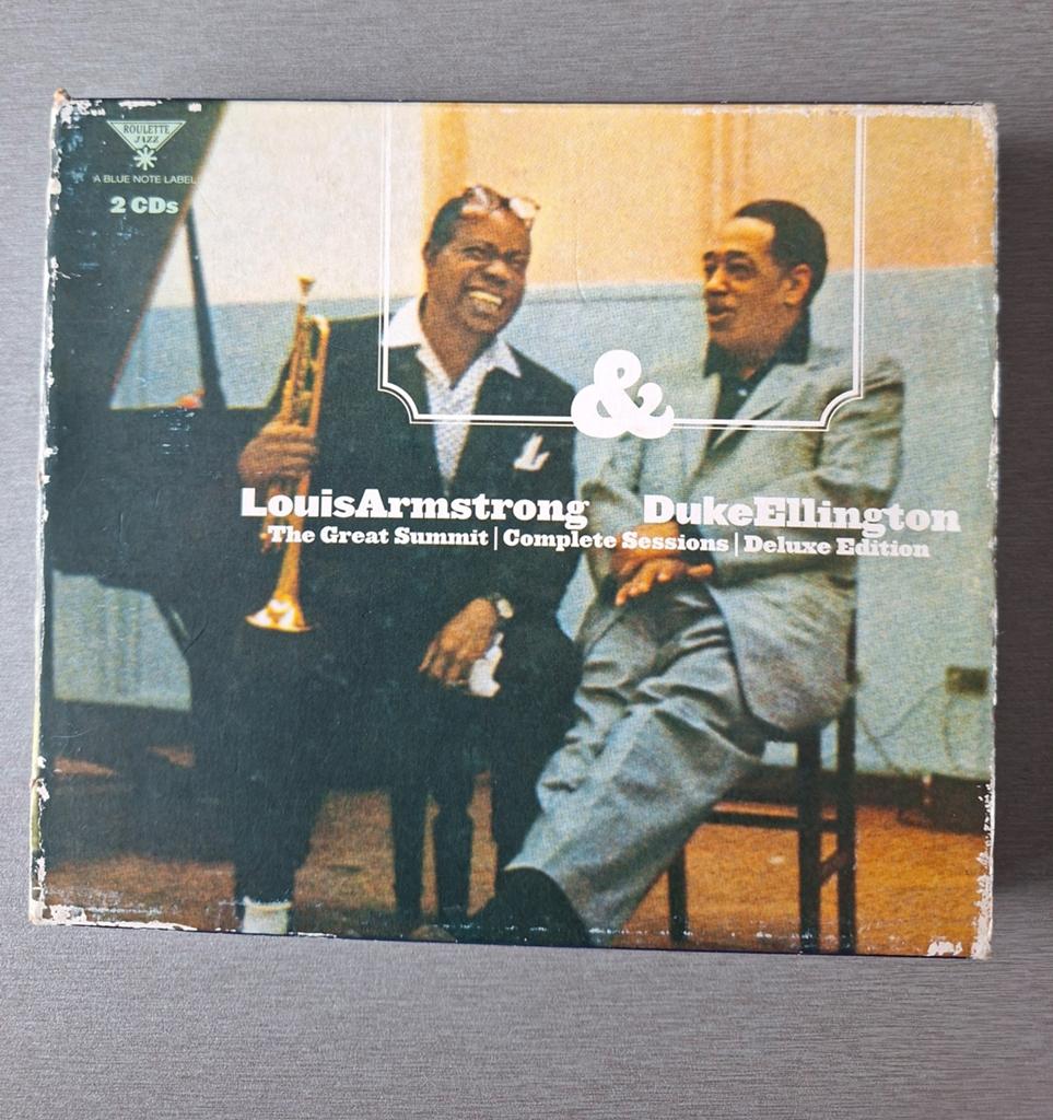Boîte de 2 CD Armstrong/Ellington. Le Grand Sommet. Lit de l, CD & DVD, CD | Jazz & Blues, Enlèvement ou Envoi