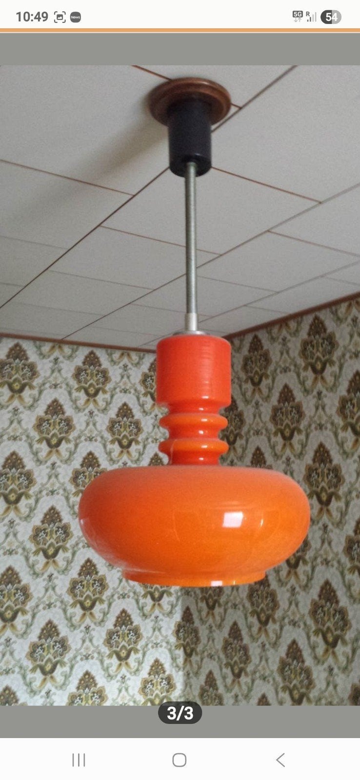 Retro space age plafondlamp, Antiek en Kunst, Ophalen
