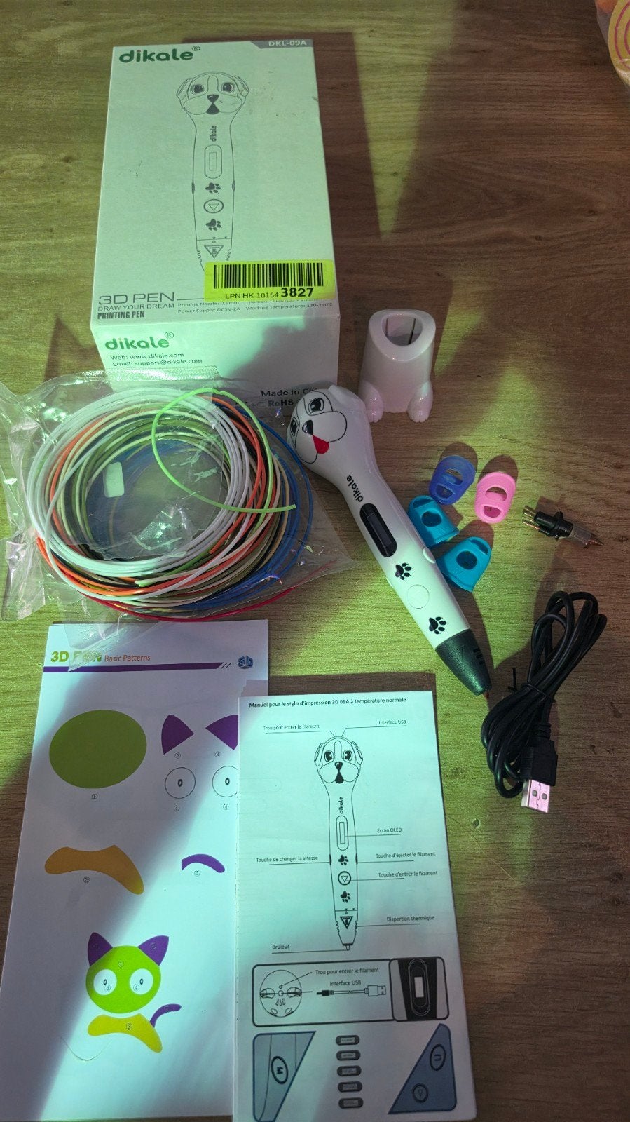 dikale 3d pen starterset, Ophalen