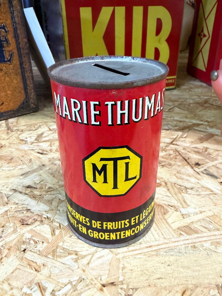MTL Marie THUMAS boîte tirelire publicité LOUVAIN, Envoi, Comme neuf