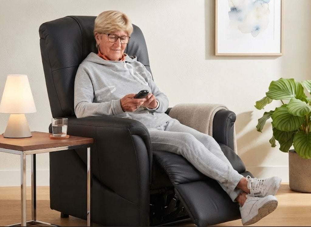 Elektrische relaxzetel met liftfunctie, Ophalen, Gebruikt