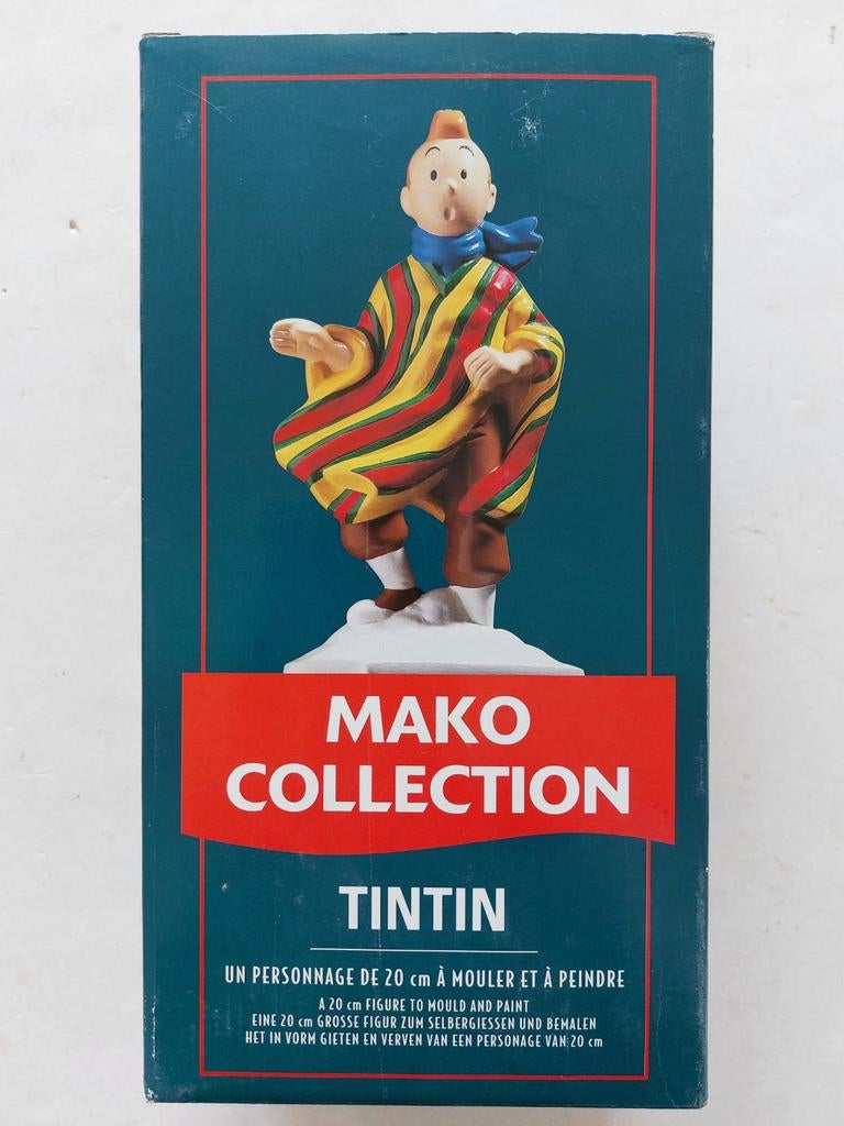 TINTIN COLLECTION mako, Tintin 20cm à mouler et à peindre, Verzamelen, Ophalen of Verzenden, Kuifje