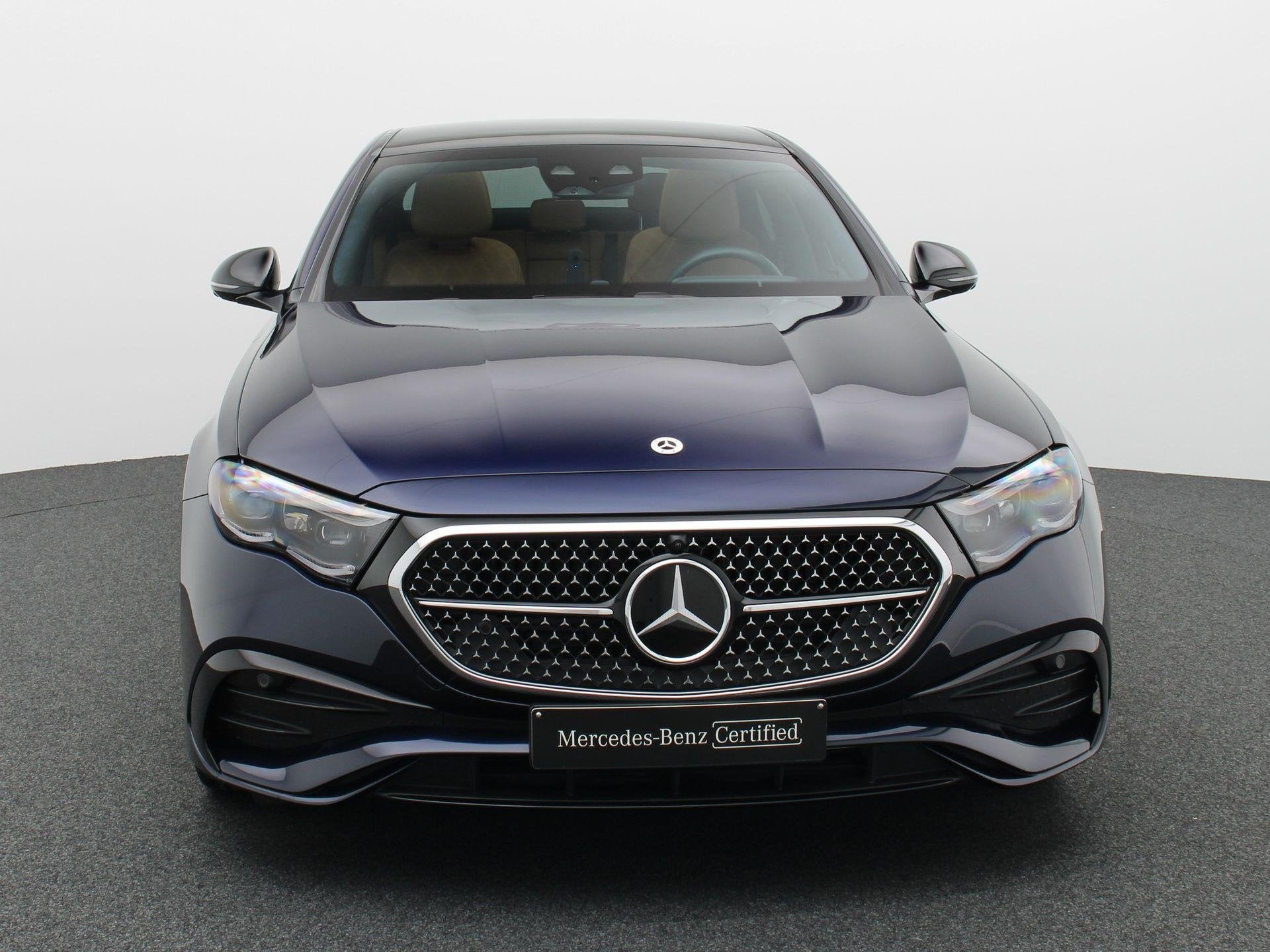 Mercedes-Benz E 220d star edition Berline + NAPPA + SUPERSCR, Automaat, Gebruikt, 4 cilinders, Blauw