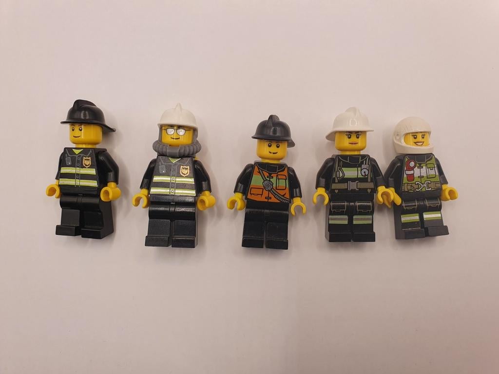 5 LEGO Brandweer minifigs., Kinderen en Baby's, Speelgoed | Duplo en Lego, Ophalen of Verzenden, Lego