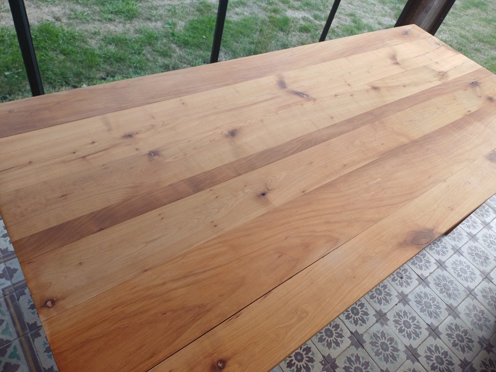 Houten tafel teak, Ophalen