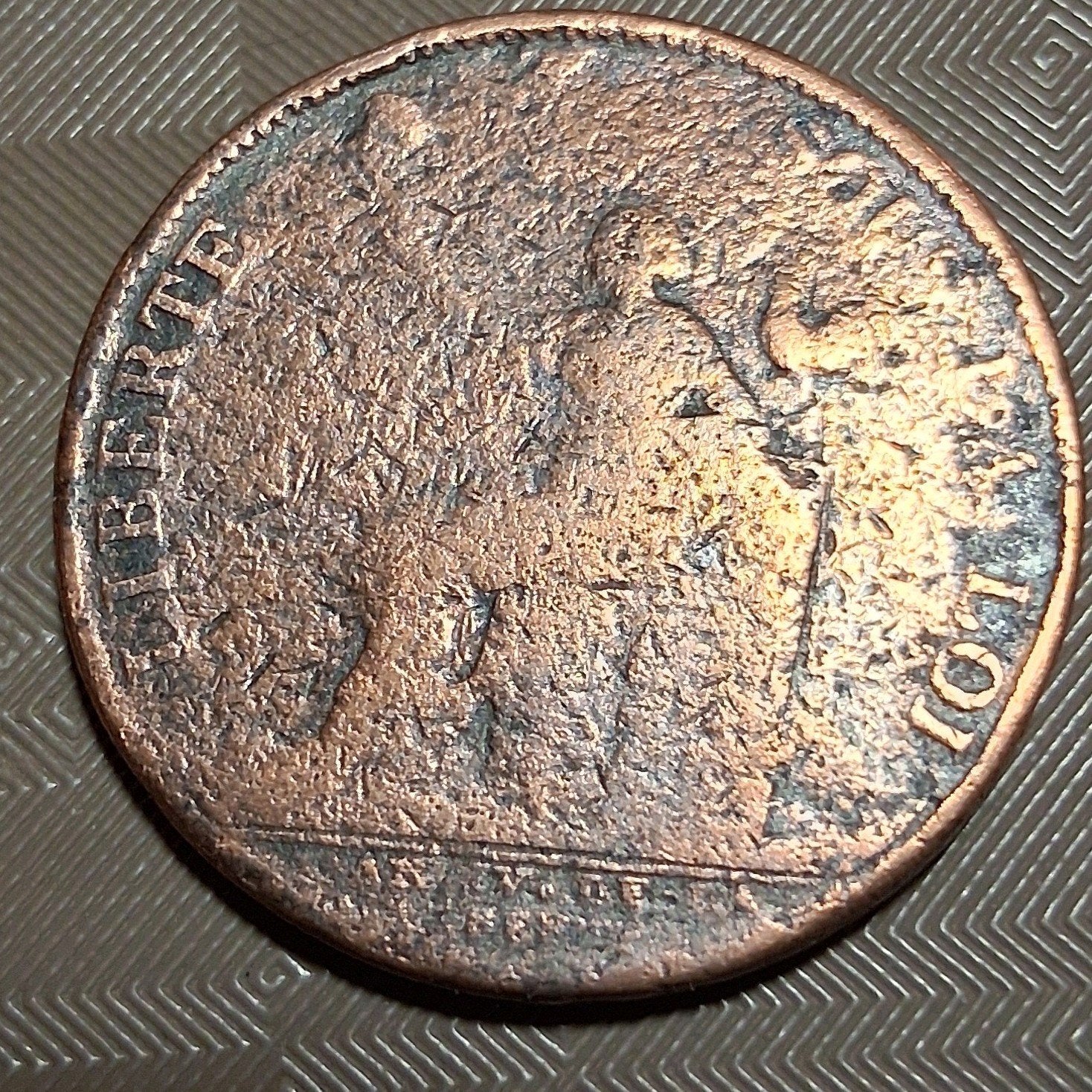 Franse medaille liberté, met haan op stoel., Verzenden, Losse munt