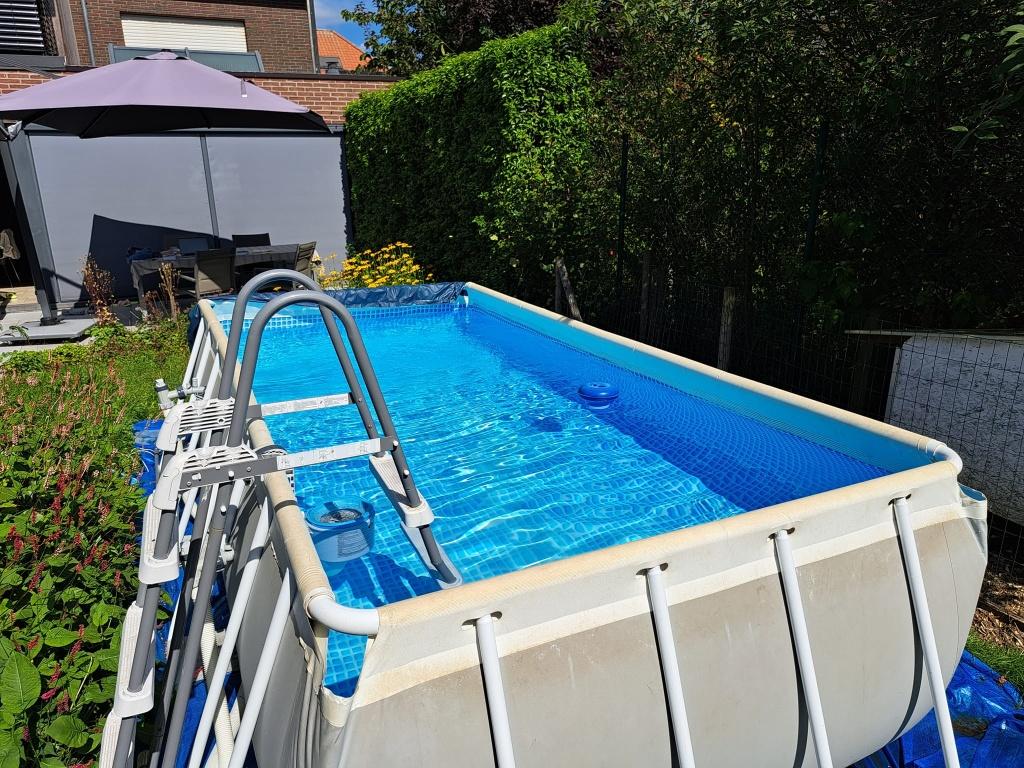 Intex zwembad 400x200x100 met alle toebehoren, 200 à 400 cm, Enlèvement, Utilisé, 80 à 120 cm