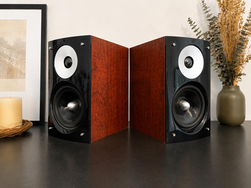 Eltax Shine 2 speakers / hifi boxen set zwart houtlook, Audio, Tv en Foto, Luidsprekerboxen, Overige merken, Gebruikt, Ophalen of Verzenden