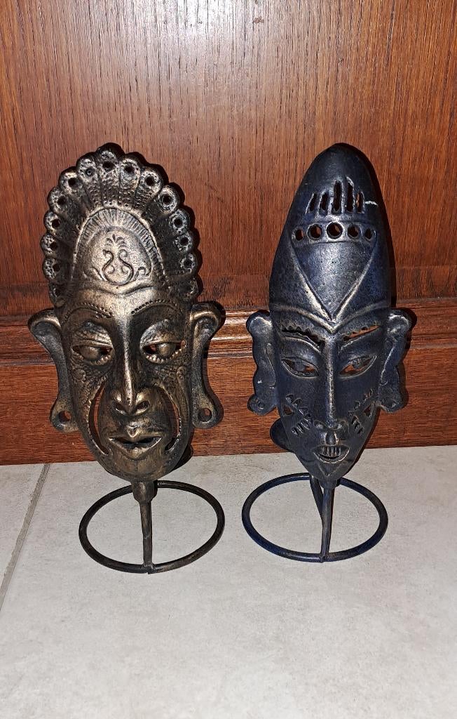 Vintage bohemian boho tribal maskers indonesia, Ophalen of Verzenden