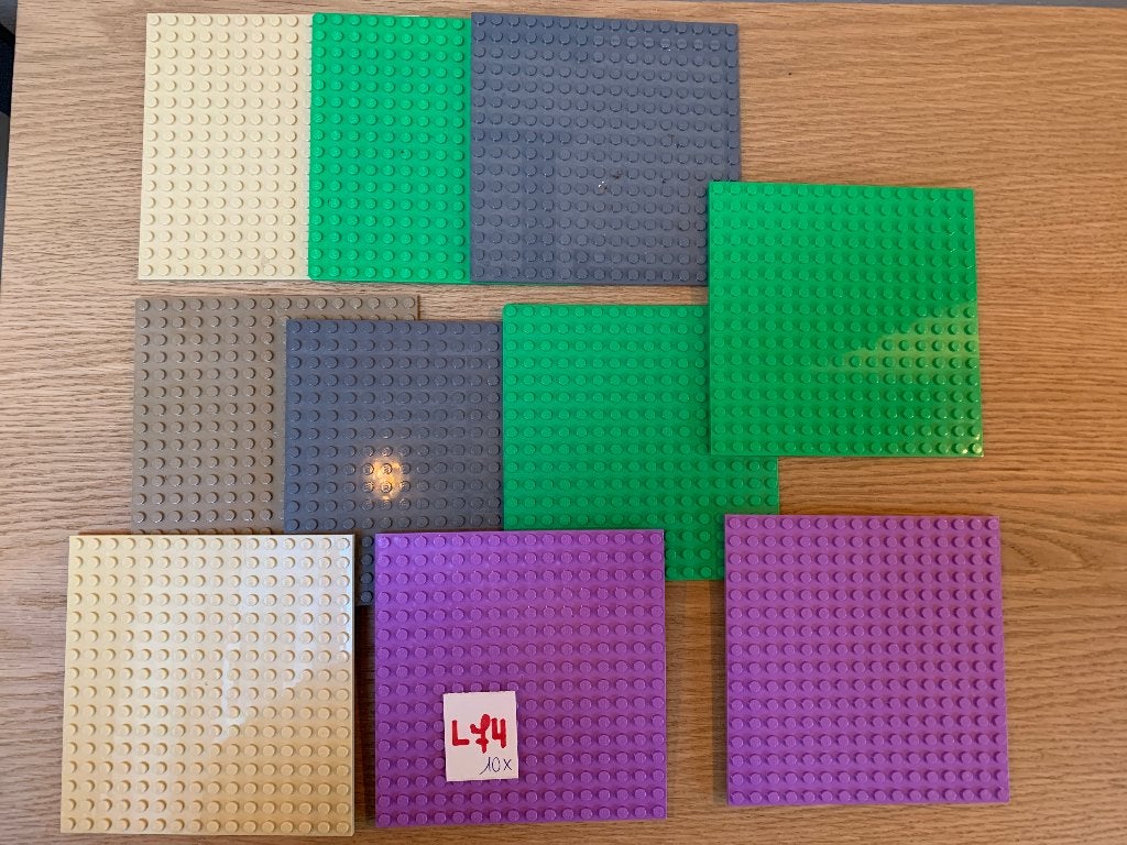 LEGO L74: 10 GRONDPLATEN, Ophalen of Verzenden, Grondplaat, Lego