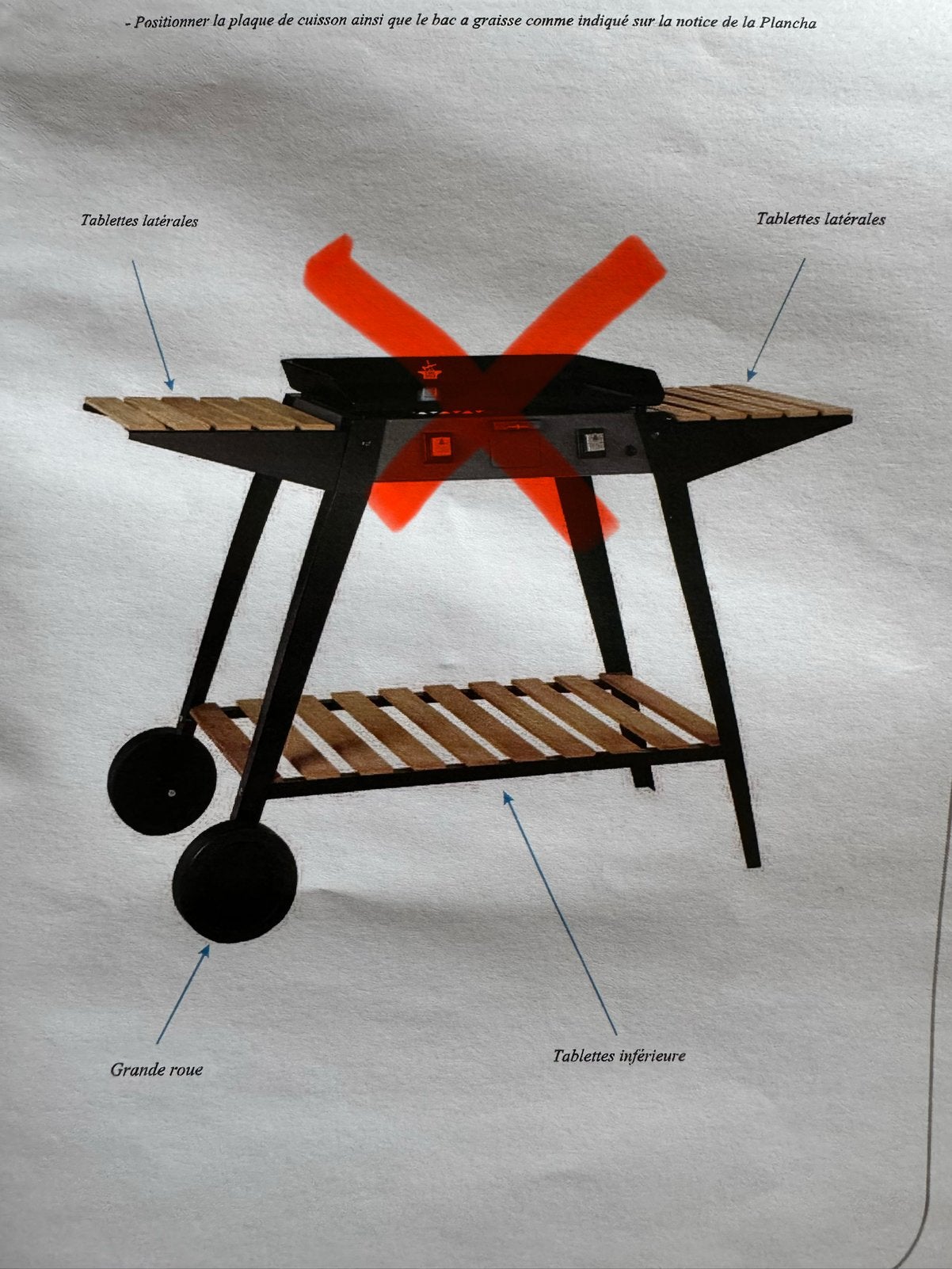 Chariot plancha Forge Adour, Jardin & Terrasse, Enlèvement ou Envoi, Utilisé