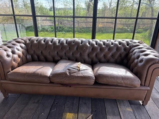 chesterfield zetel, Ophalen, Gebruikt, 150 tot 200 cm, Chesterfield