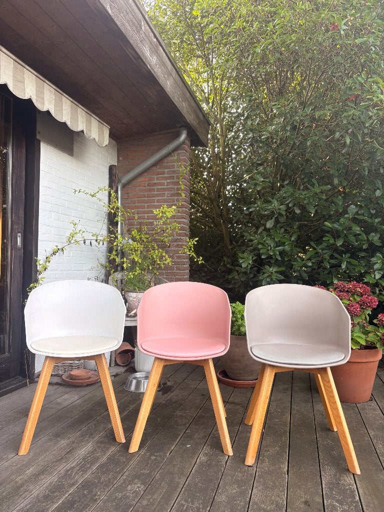 6 kuipstoelen Maisons du Monde, Huis en Inrichting, Ophalen, Kunststof, Gebruikt, Wit