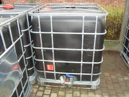 NIEUWE Zwarte ibc van 1060 op pvc pallet ( Tonnen,Vaten ), 150 liter of meer, Ophalen, Nieuw, Kunststof