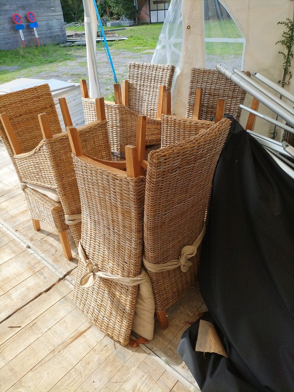 8 eetkamer stoelen, Huis en Inrichting, Ophalen, Gebruikt, Riet of Rotan, Vijf, Zes of meer stoelen