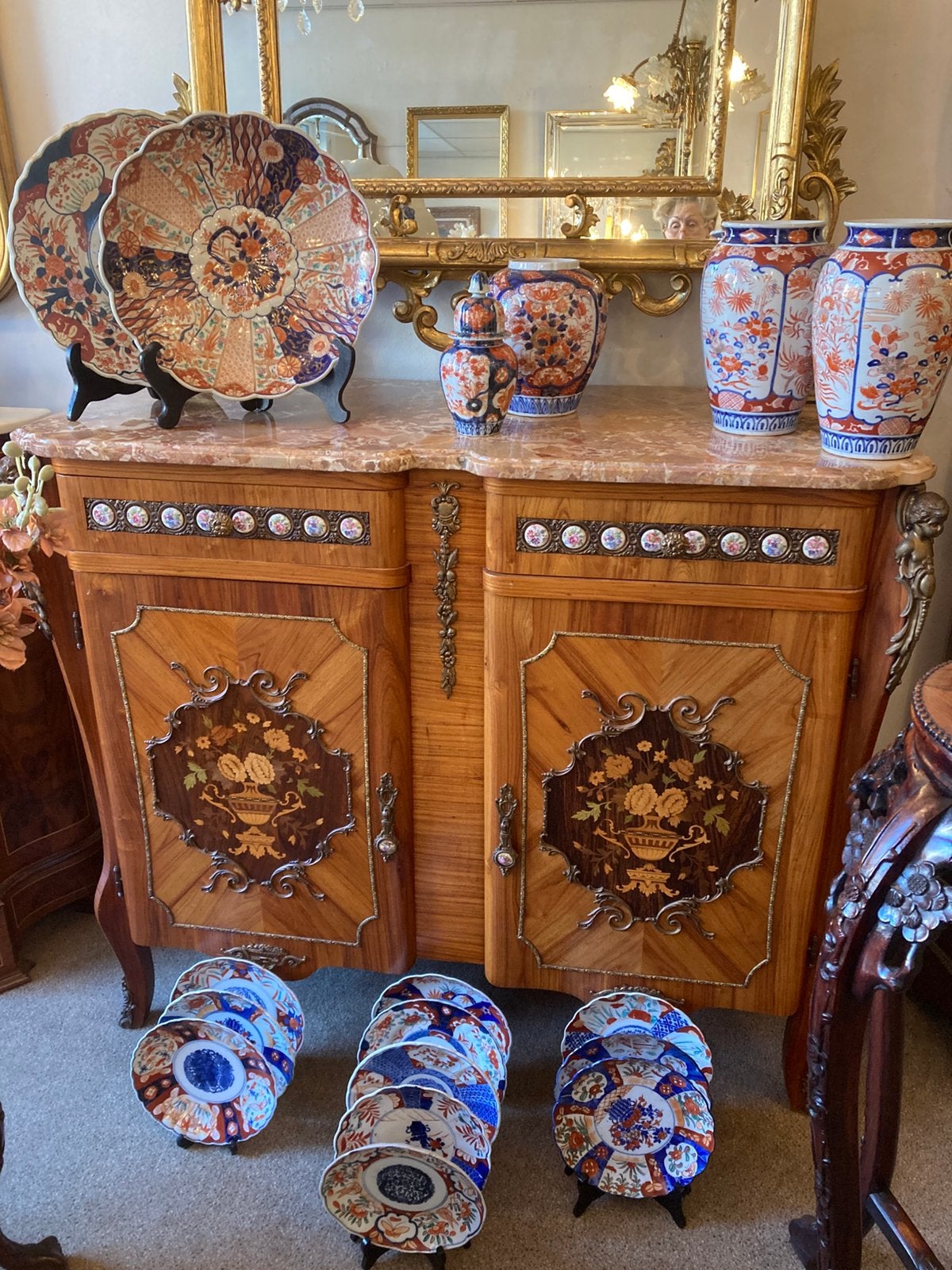 Veel antiek Chinees imarie porselein, Antiek en Kunst, Ophalen