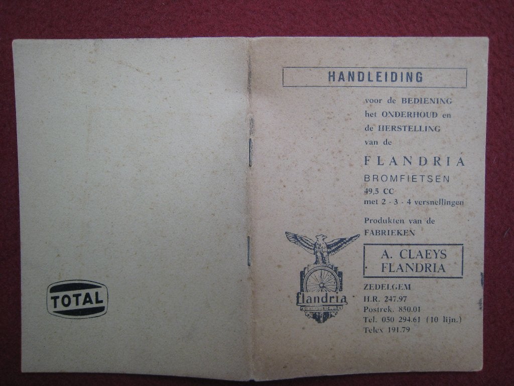 Bromfiets  handleiding Flandria 49,5 CC Zedelgem, Occasion, Motorrijbewijs A, Particulier, Toermotor