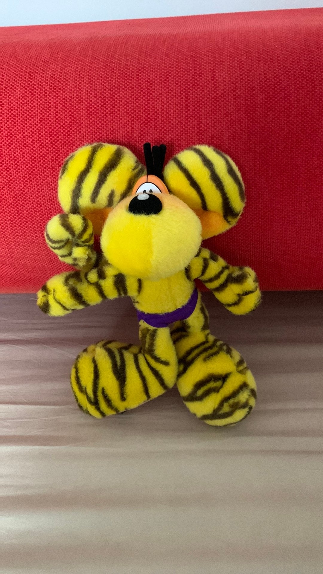 90s Nostalgie: Diddl Tijgermuis in Paarse Zwembroek, Ophalen of Verzenden, Diddl, Zo goed als nieuw, Knuffel