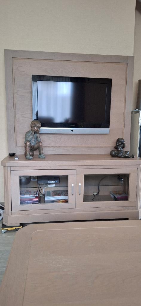 Tv kast, Ophalen, Gebruikt, 100 tot 150 cm, Eikenhout