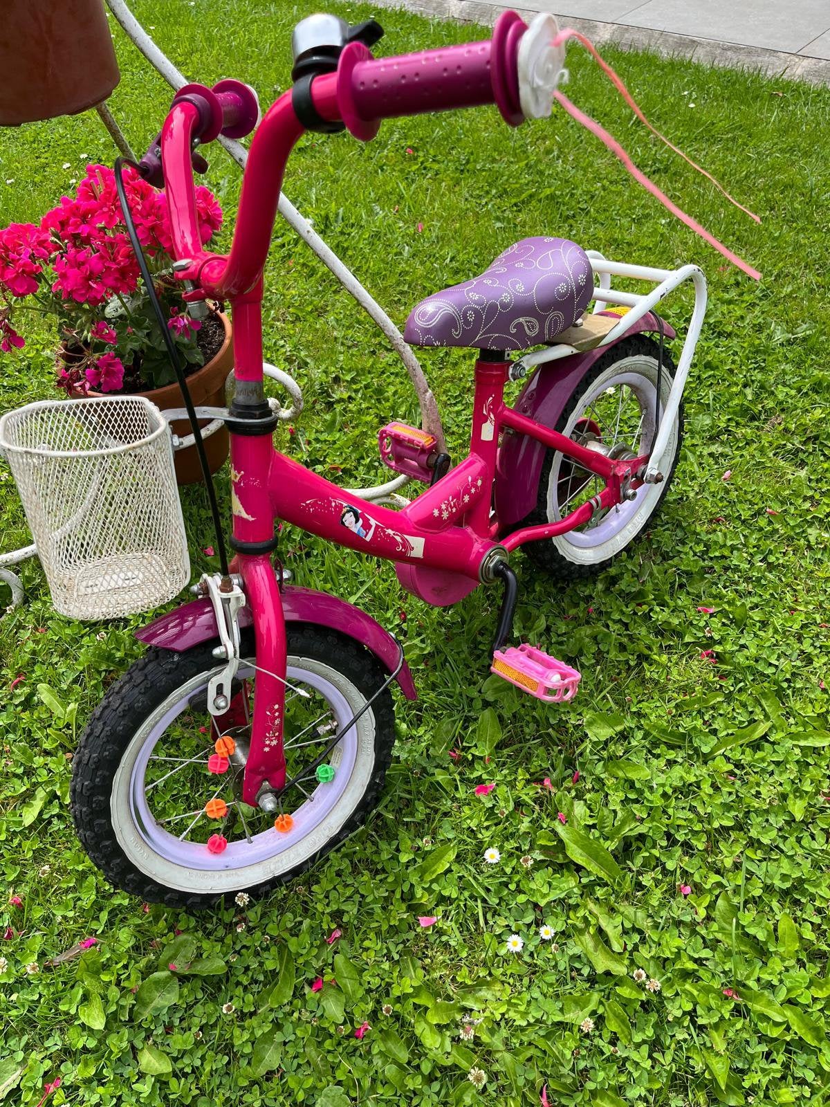 Stevige Meisjesfiets kinderfiets roze paars, Ophalen, Gebruikt