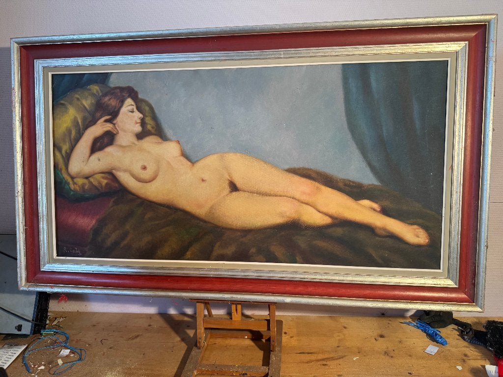 Schilderij naakte vrouw, Antiek en Kunst, Ophalen