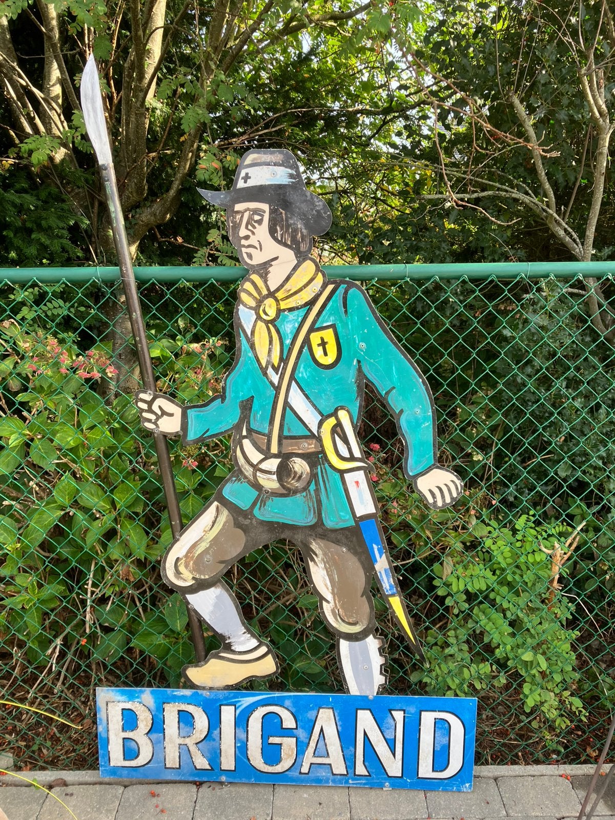 Oud Brigand reklamebord, Ophalen