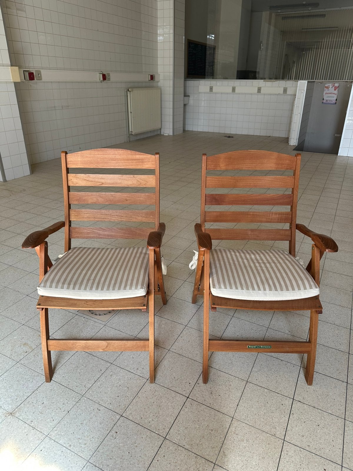 Royal Botania Tuinstoelen, Jardin & Terrasse, Enlèvement, Comme neuf, Bois de teck, Pliant