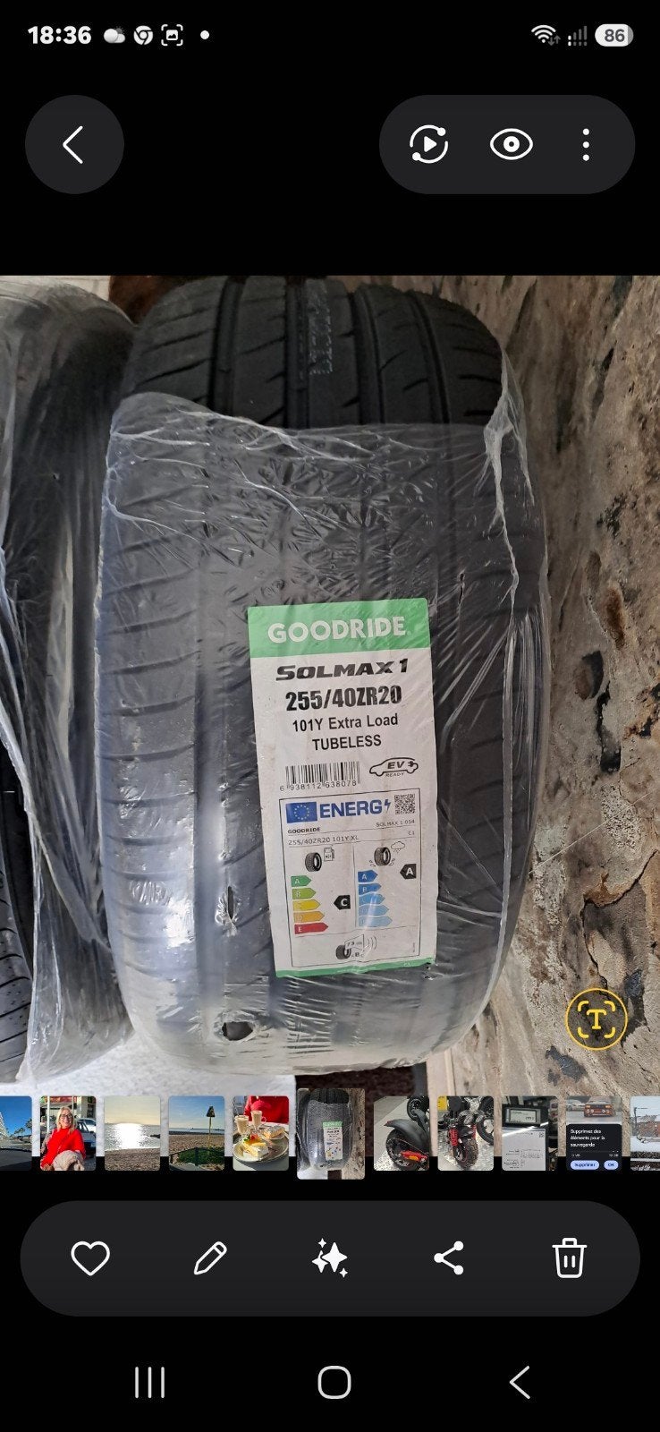 2 pneus goodride 255/40/20-101y neuf, Enlèvement, Neuf