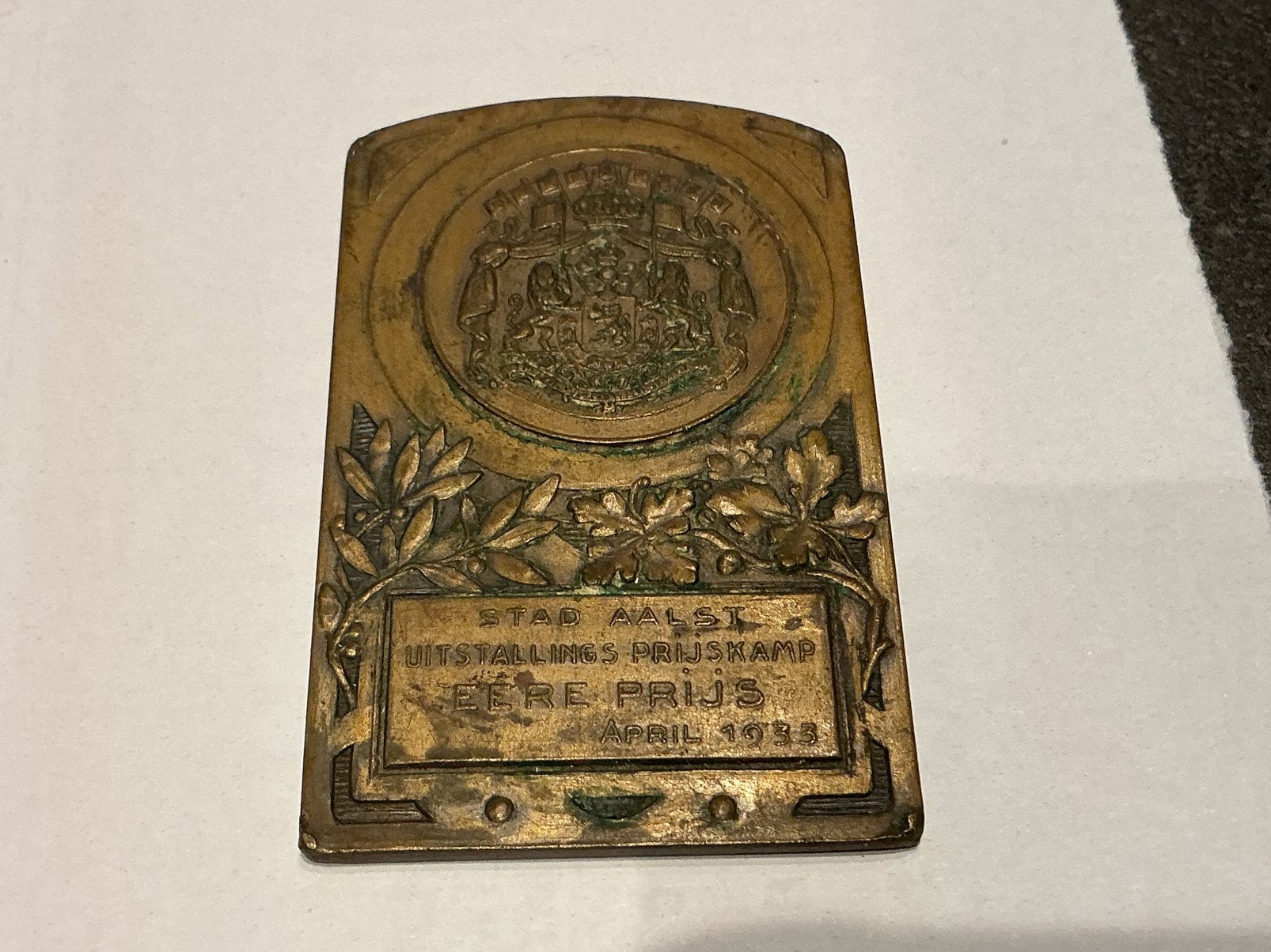 België Aalst medaille 1933, Postzegels en Munten, Ophalen of Verzenden