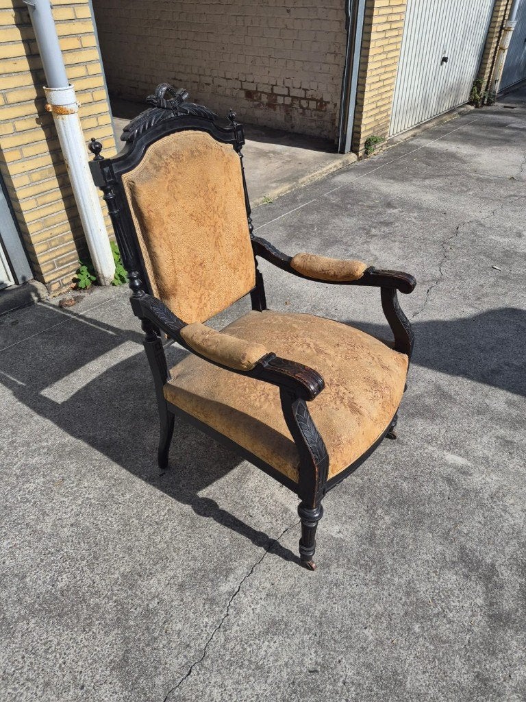 fauteuil style néo-renaissance, Maison & Meubles, Enlèvement, Utilisé, Bois, Neo-renaissance