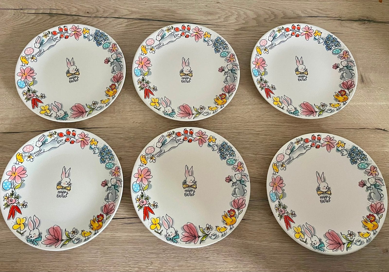 Set van 6 Blond Amsterdam Ontbijtborden - Pasen, Enlèvement, Neuf, Porcelaine, Assiette ou Plat