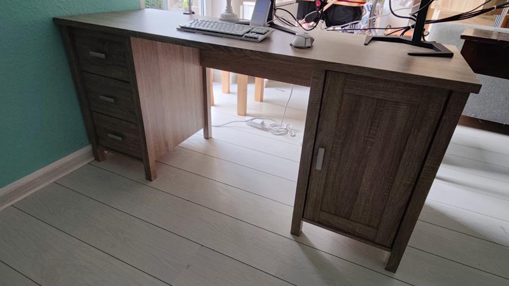 Bureau met veel opbergruimte, Maison & Meubles, Bureaux, 160 cm, Bureau d'écolier, Avec tiroirs, Enlèvement
