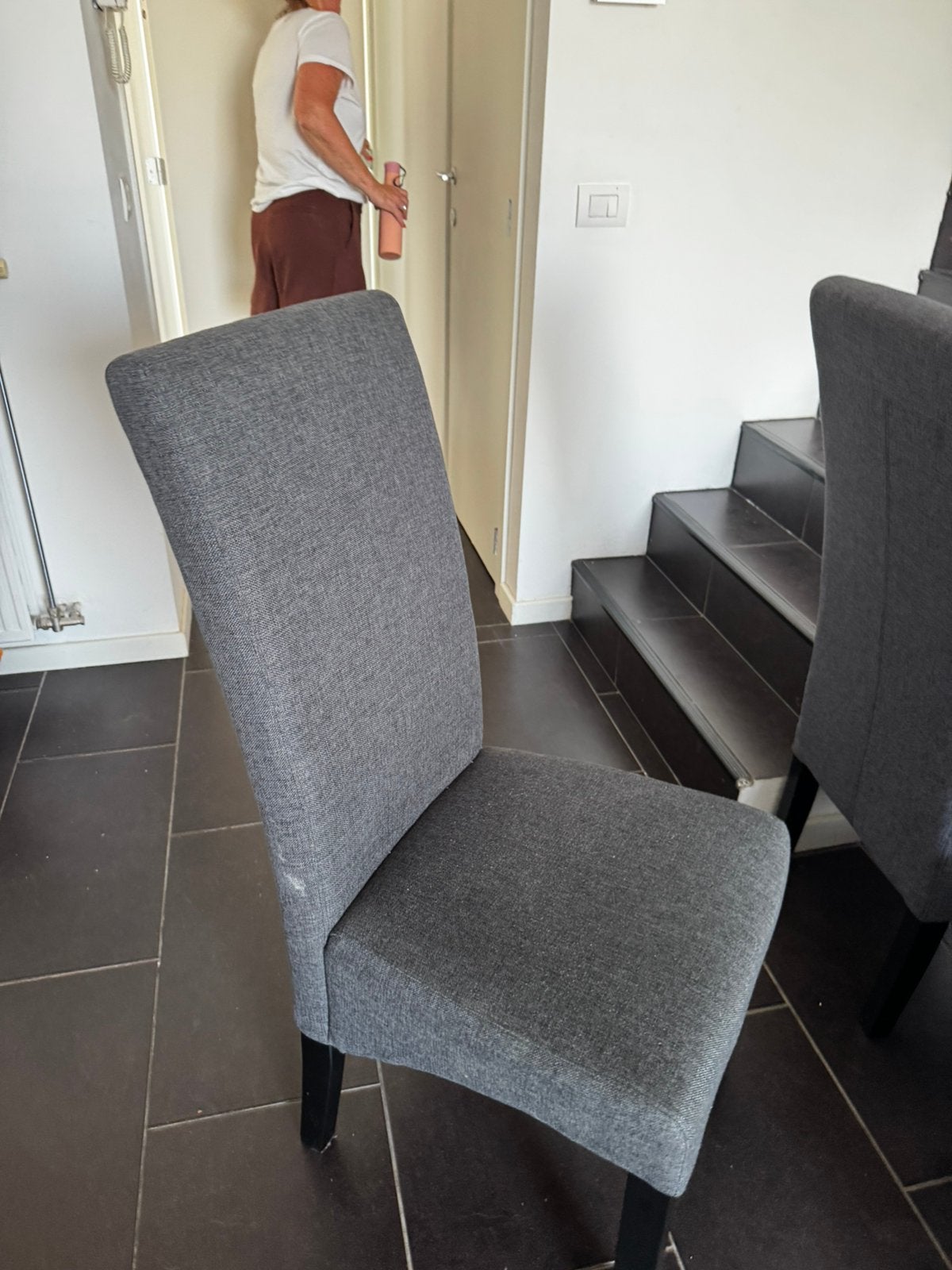 Eetkamer stoelen gratis, Huis en Inrichting, Ophalen, Gebruikt, Vijf, Zes of meer stoelen, Stof