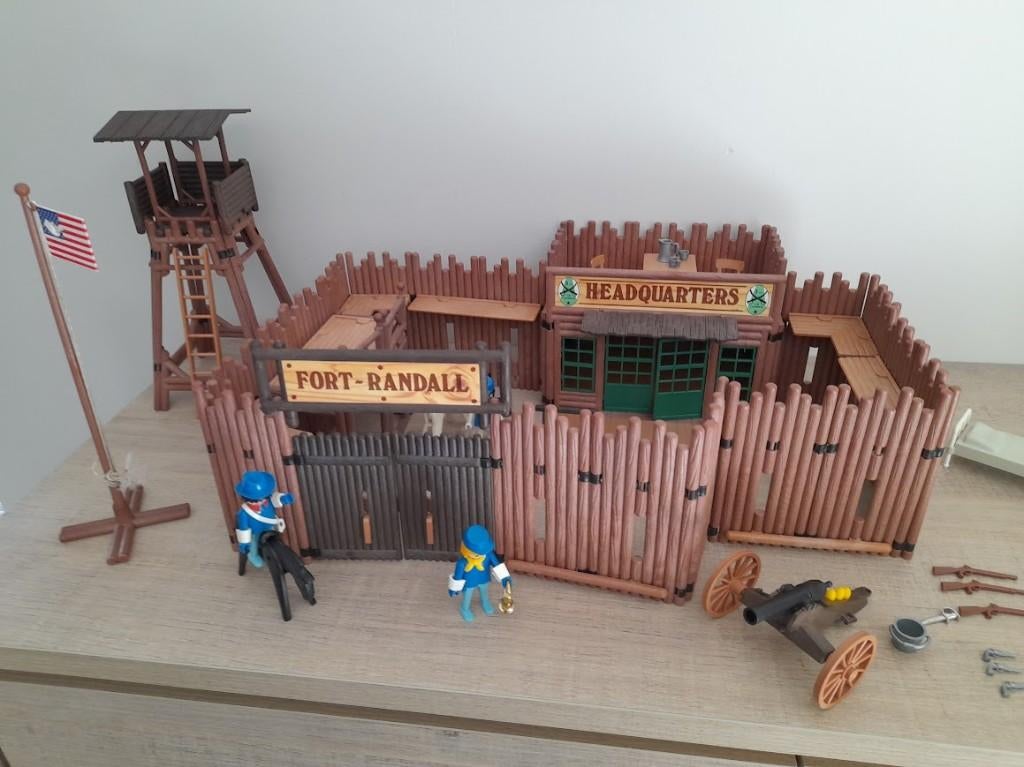 Playmobil 3419 Fort Randall western cowboys blauwbloezen, Kinderen en Baby's, Speelgoed | Playmobil, Verzenden, Gebruikt, Complete set