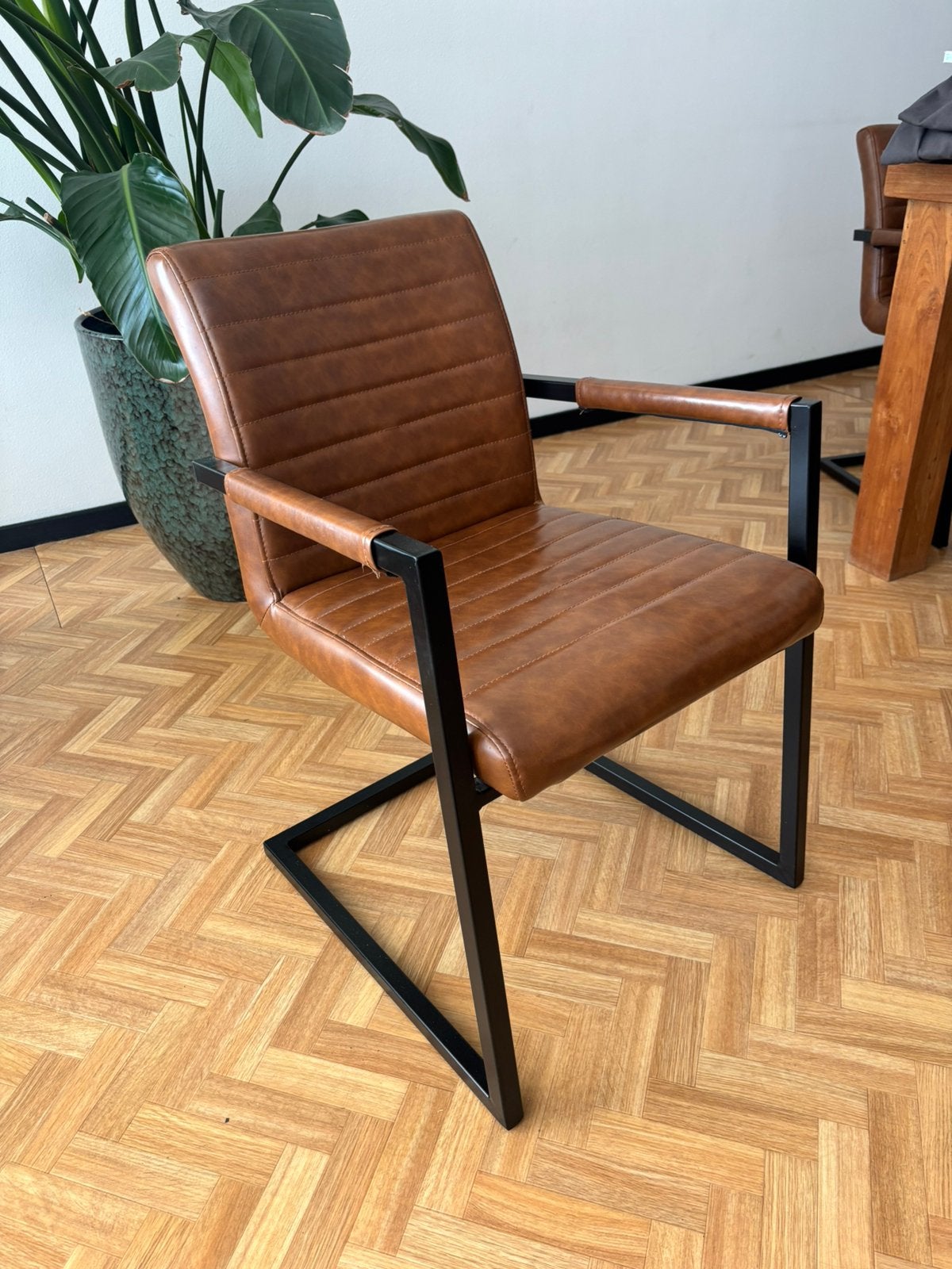 8 x Leder stoel, Enlèvement, Utilisé