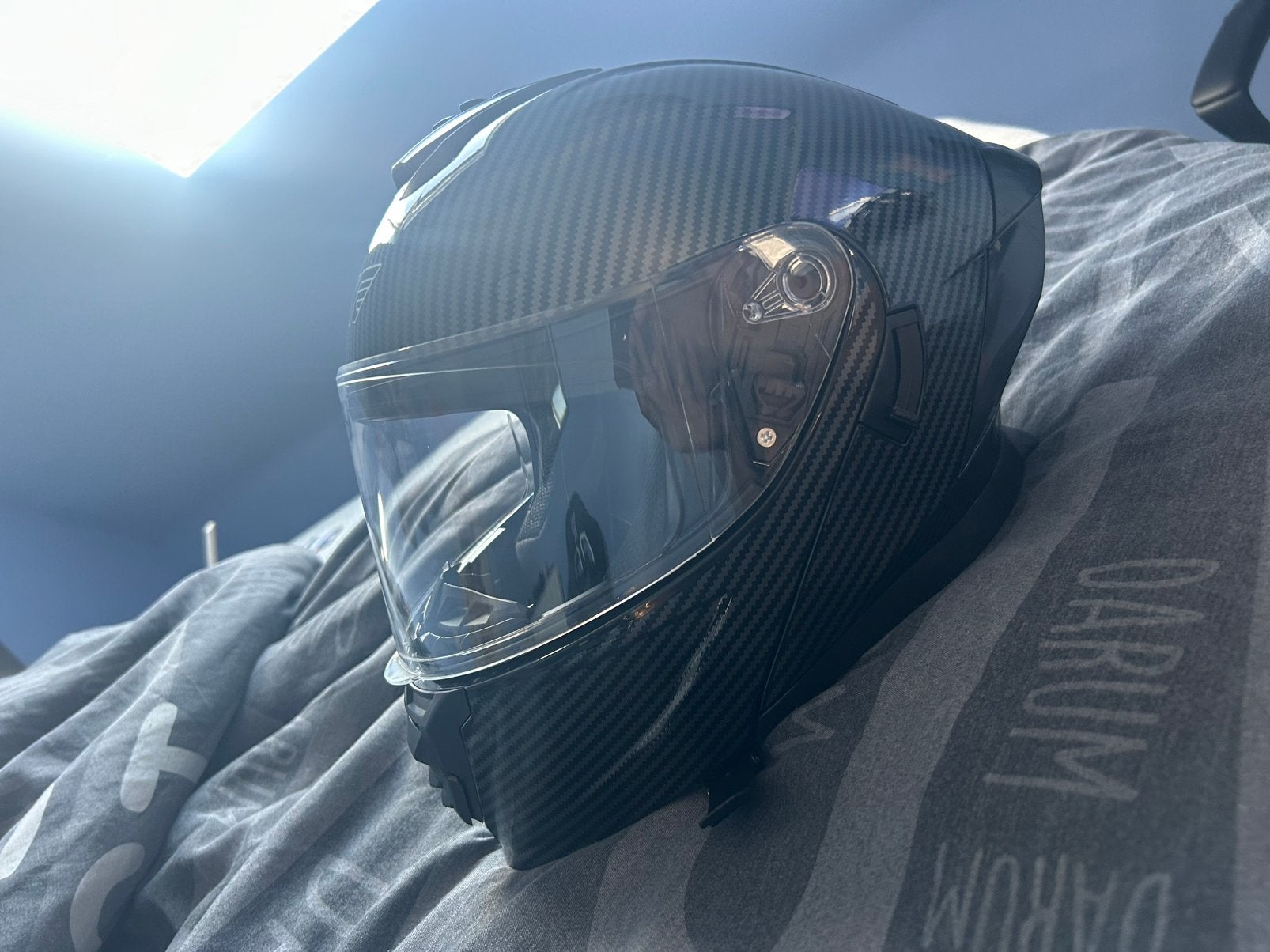 Carbonen helm, Motoren, Kleding | Motorhelmen, Ophalen, Dames, Overige typen, Nieuw zonder kaartje