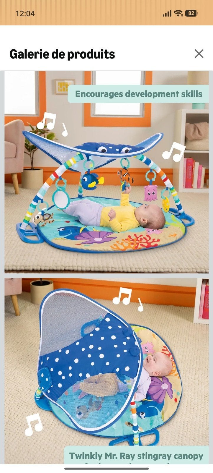 tapis d'éveil le monde de Némo, Enlèvement, Comme neuf