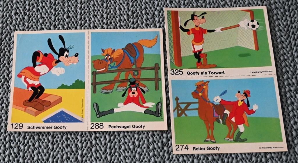 Olympische Spelen Munchen 72 DISNEY GOOFY / 11 afbeeldingen, Verzenden, Gebruikt, Poster, Plaatje of Sticker