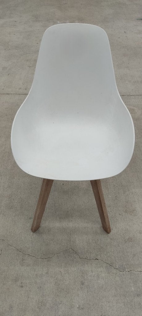 4 chaises pour extérieur/intérieur, Maison & Meubles, Chaises, Bois, Enlèvement, Utilisé, Blanc