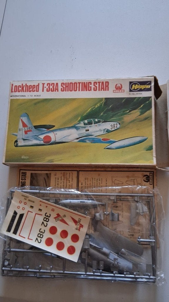 11 étoile filante Hasegawa Lockhead T-33A, Hobby & Loisirs créatifs, Modélisme | Avions & Hélicoptères, Envoi, Comme neuf, Avion