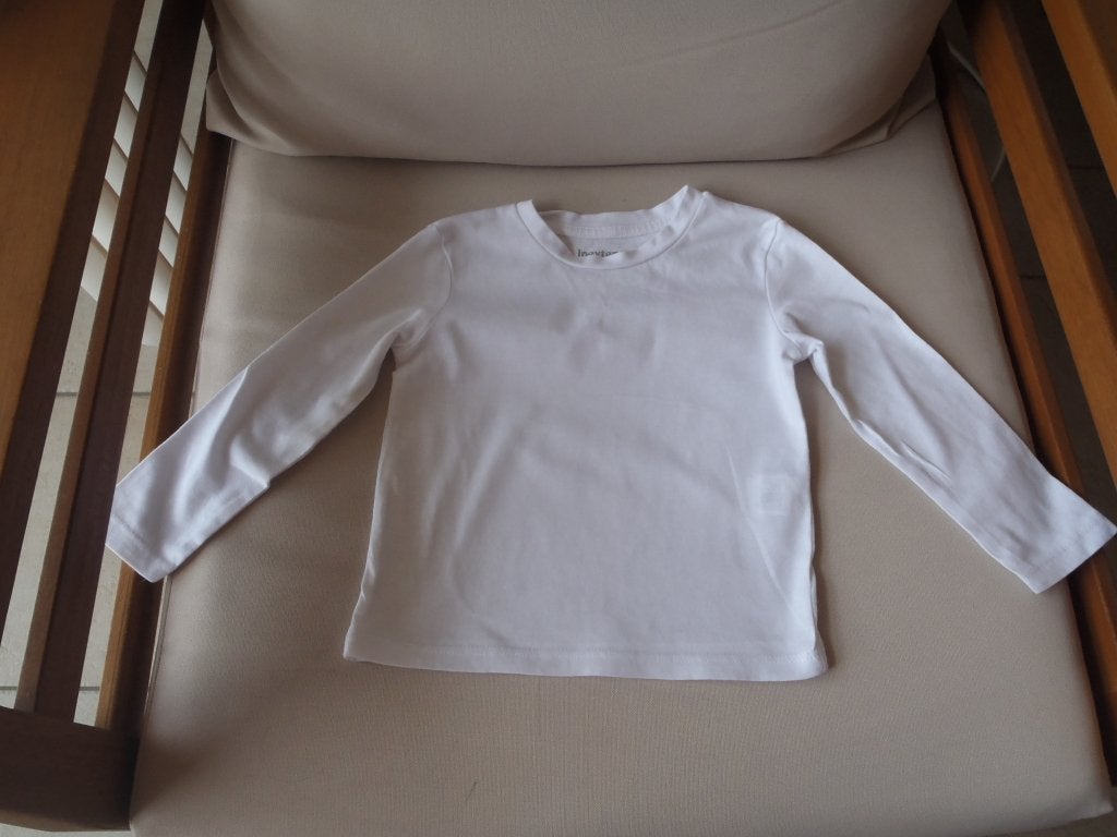 wit t-shirt met lange mouwen maat 80, Ophalen of Verzenden, Zo goed als nieuw, Jongetje, Overige typen