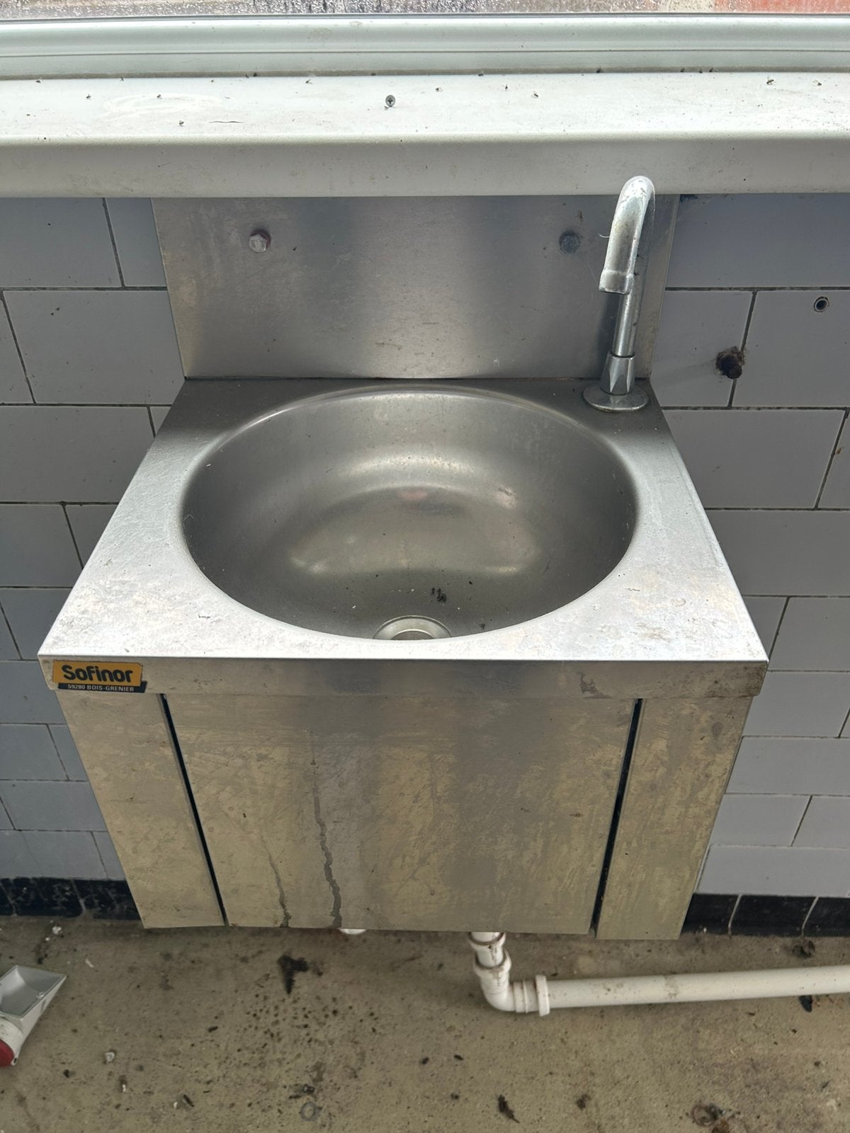 Inox handwasbak  te koop, Ophalen, Gebruikt, Overige typen