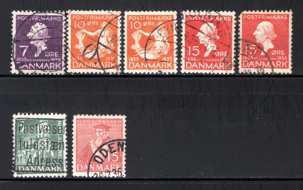 DANEMARK Lot année 1935-1936 timbré, Envoi, Danemark, Affranchi