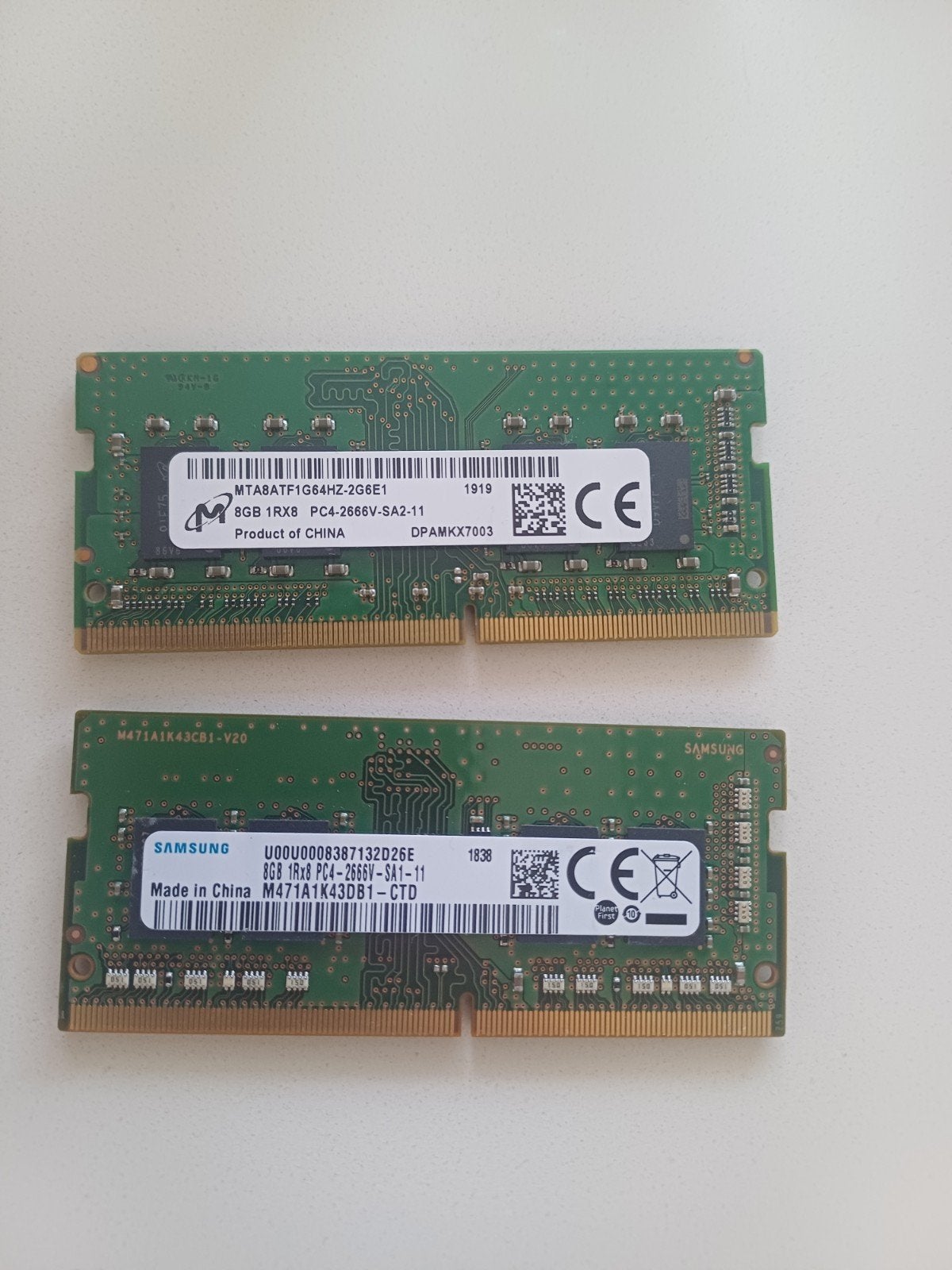 8gb 1Rx8 pc4 2666v sodimm ( 2stuks beschikbaar), Computers en Software, RAM geheugen, Ophalen of Verzenden
