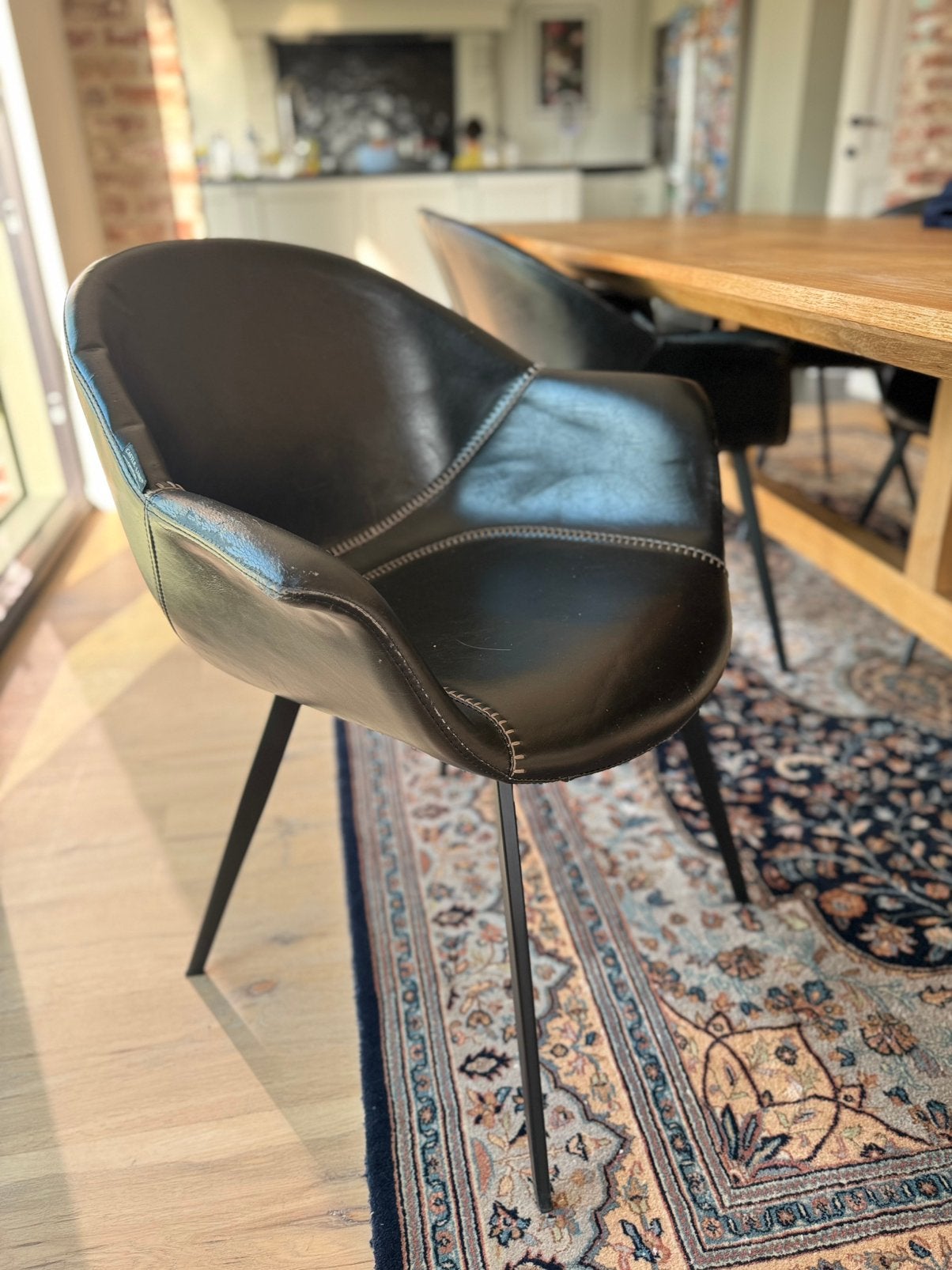 Eetkamer stoelen 8 stuks, Ophalen, Gebruikt, Zwart